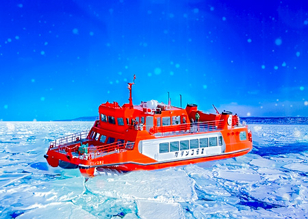 【冰雪物語】璀璨道東三大慶典．破冰船體驗．黑岳纜車．旭川動物園．冰上垂釣－北海道三溫泉５日